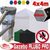 Gazebo ALLUMINIO 4x4m  PIEGHEVOLE PORTATILE pvc ALLUMINIO 60MM