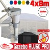 Gazebo pieghevole alluminio 4x8 certificato professionale