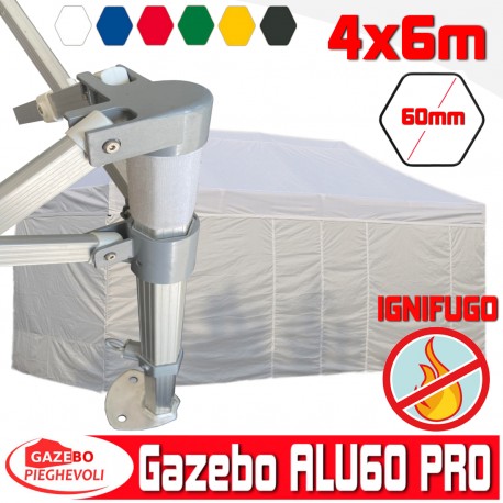 Gazebo ALLUMINIO 3x3m -PIEGHEVOLE PORTATILE pvc ALLUMINIO 60MM