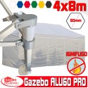 Gazebo 4x8m ALLUMINIO PRO60 - Ignifugo