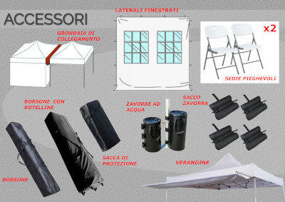 accessori per gazebo pieghevole