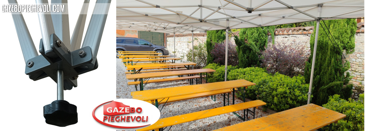 manovella per tensionamento telo gazebo pieghevole
