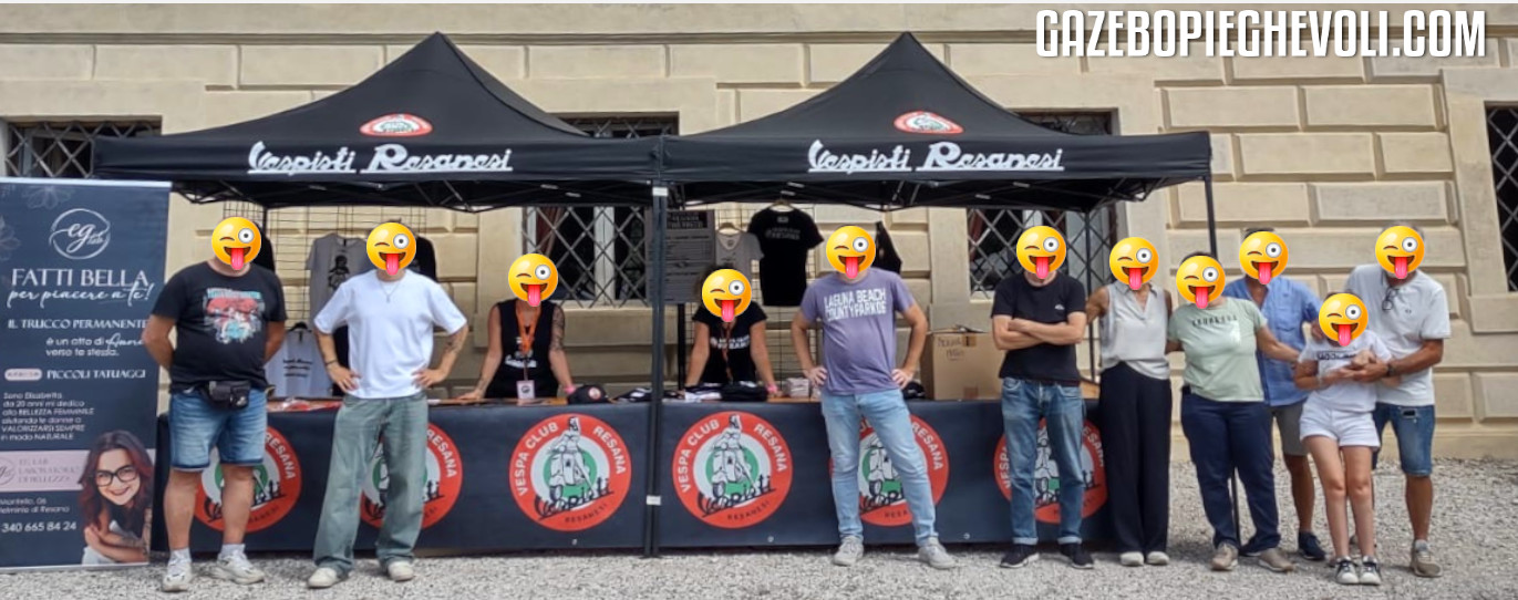 gazebo con logo personalizzato