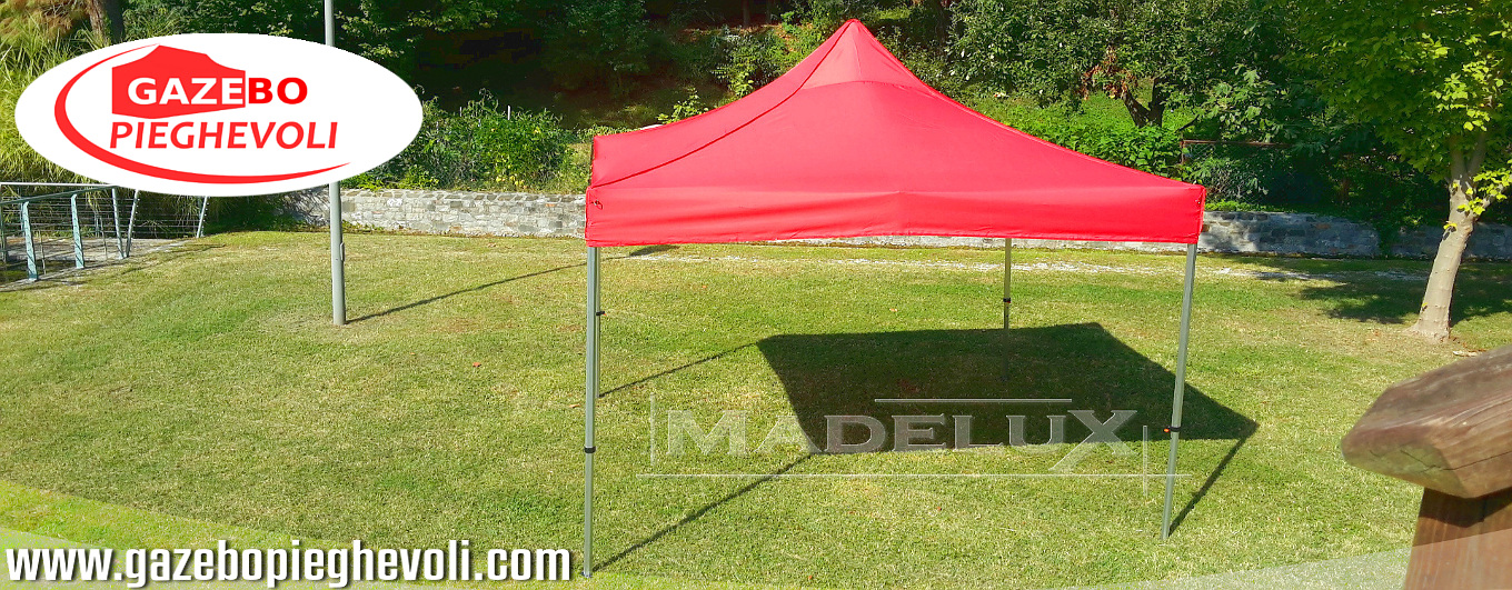 gazebo pieghevole alluminio portatile retrattile eventi feste stand chiosco mercato mercatini tensolux