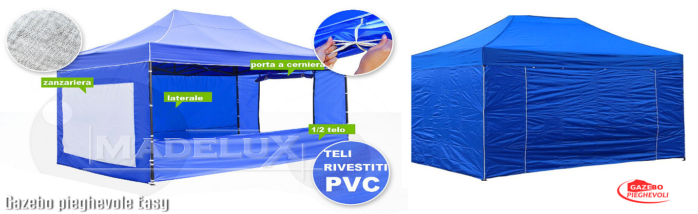 gazebo professionale certificato uso pubblico con telo in pvc