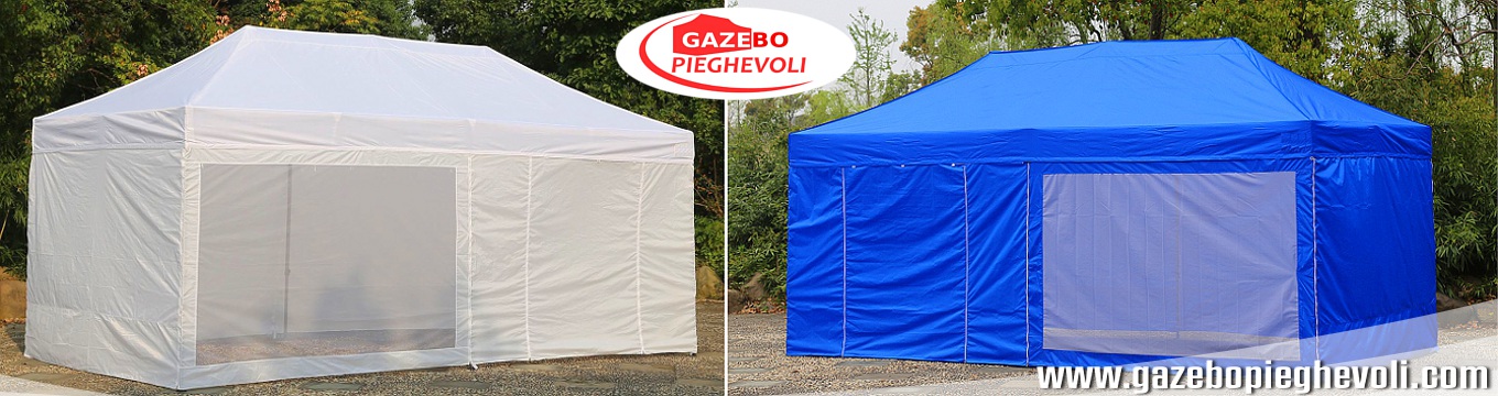 gazebo professionale certificato uso pubblico con telo in pvc