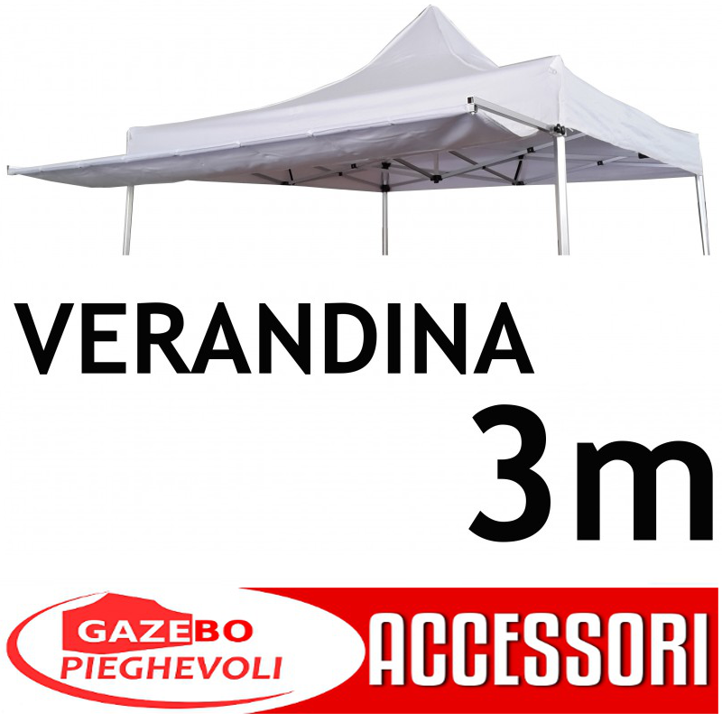 verandina per gazebo pieghevole da 3m